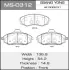 Колодки тормозные дисковые SSANG YONG/REXTON/V2300, V2800, V2900, V3200 front MASUMA MS0312 (фото 1)