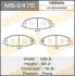 Колодки тормозные дисковые AN-665K MASUMA MS2475 (фото 1)