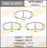 Колодки гальмівні передн Mitsubishi ASX (10-), Grandis (03-09), Lancer (07-15), Outlander (08-) (MS-3469) MASUMA MS3469 (фото 1)