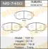 Колодки гальмівні передн Subaru Forester (01-14), Impreza (00-14), Legacy (02-14), XV (12-17) (MS-7460) MASUMA MS7460 (фото 1)