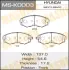 Колодки тормозные дисковые AVANTE, ELANTRA, MATRIX, SONATA front MASUMA MSK0003 (фото 1)