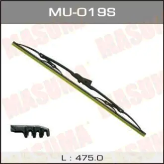 Дворник 19", крюк (475мм) "Эконом" (1/10/50) MASUMA MU019S