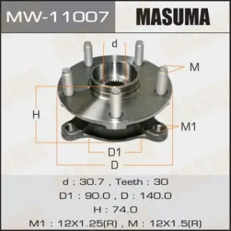 Ступичный узел front CROWN/ GRS201 LH MASUMA MW11007