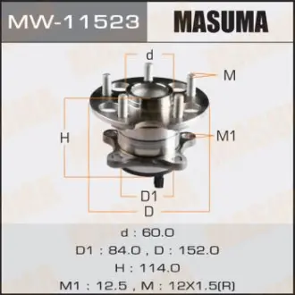 Маточина колеса заднього у зборі з підшипником Toyota Venza (09-16) (с ABS) (MW-11523) MASUMA MW11523