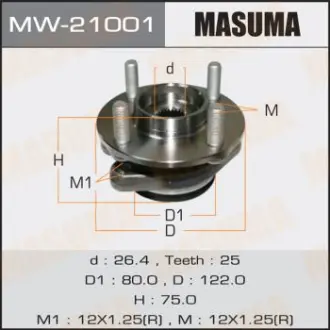 Ступичный узел front CUBE/ Z12 MASUMA MW21001