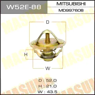 Thermostat, cooling system. Термостат, система охлаждения MASUMA W52E88