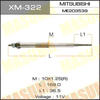 Свеча накаливания PM-168.11V /4M41 DI (1/10/100) MASUMA XM322