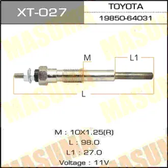 Свеча накаливания PT-152 /1HZ, 1HDT (1/10/100) MASUMA XT027