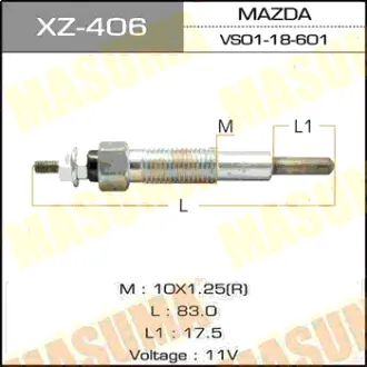 Свеча накаливания PZ-36 /R2 (1/10/100) MASUMA XZ406
