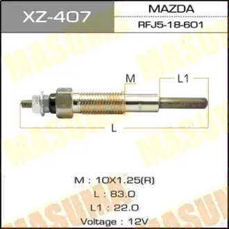 Свеча накаливания PZ-37 /R2 (1/10/100) MASUMA XZ407