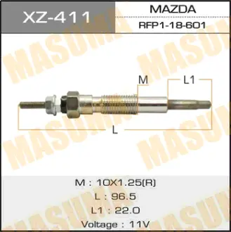 Свеча накаливания PZ-702 /HA (1/10/100) MASUMA XZ411