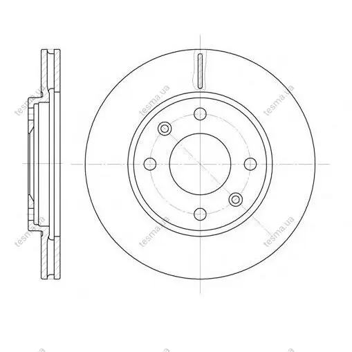 Brake disc. Диск тормозной MAXGEAR 190698 (фото 1)