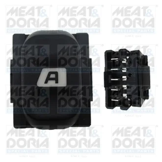 Кнопка переднего правого стеклоподьемника Berlingo I/Partner I M59 (5pin жёлтая) MEAT&DORIA 26357