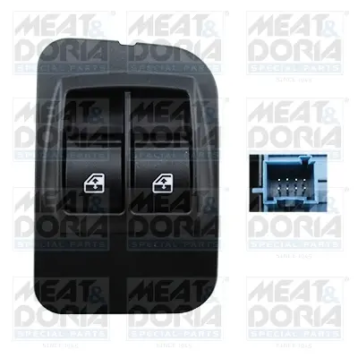 Кнопка піднімання вікна передн CITROEN NEMO FIAT FIORINO, QUBO PEUGEOT BIPPER, BIPPER TEPEE 1.3D-Electric 11.07- MEAT&DORIA 26441 (фото 1)