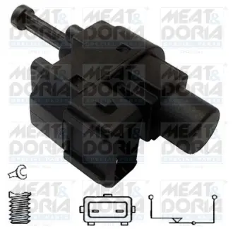 MEATDORIA FORD вимикач STOP-сигналів (черн.) Fiesta 01-, Focus -04, Fusion 02-, Mondeo. MEAT&DORIA 35022