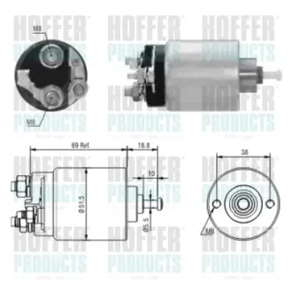 MEATDORIA FORD Втягуюче реле стартера FIESTA V 1.25 16V 03-08, FOCUS II 1.4 04-12, MAZDA 2 (DY) 1.4 03-07, VOLVO S40 II 1.6 05-12 MEAT&DORIA 46104