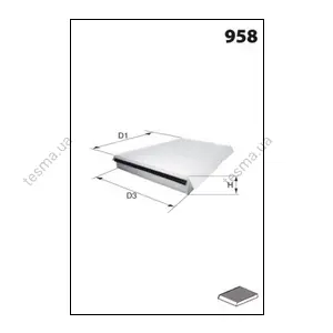 Фильтр воздушный кондиционера (салона) MECAFILTER EKR7132 (фото 1)