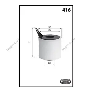 Фильтр воздушный двигателя MECAFILTER EL9137 (фото 1)