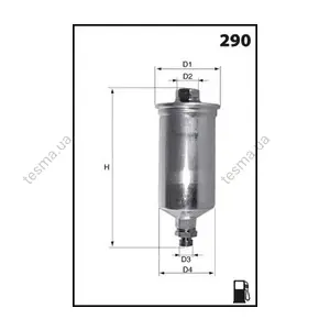 топливный фильтр MECAFILTER ELE3574 - фото 1