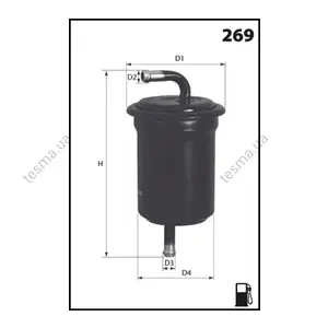 Фильтр топливный в сборе MECAFILTER ELE6124 (фото 1)