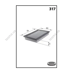 Фільтр повітряний MECAFILTER ELP3566 (фото 1)