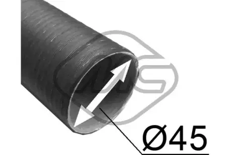 Шланг обігрівача 45x500 универсальный  Metalcaucho METALCAUCHO 02206