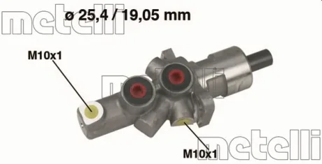 Циліндр гальмівний головний METELLI 050176