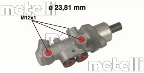Циліндр гальмівний головний METELLI 05-0536