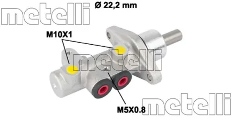 Циліндр гальмівний головний METELLI 050549