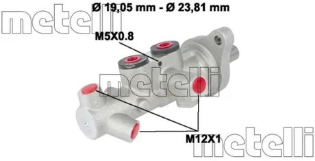 Циліндр гальмівний головний METELLI 050626