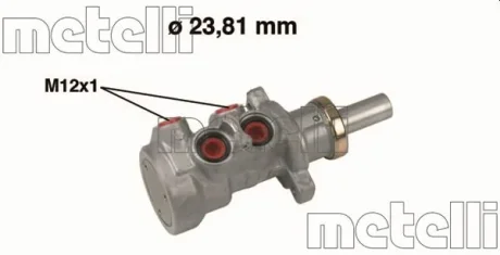 Циліндр гальмівний головний METELLI 050640