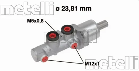 Циліндр гальмівний головний METELLI 050668