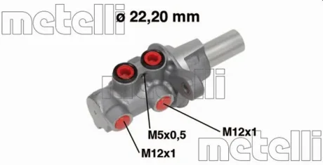Циліндр гальмівний головний METELLI 050686