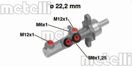 Циліндр гальмівний головний METELLI 050721
