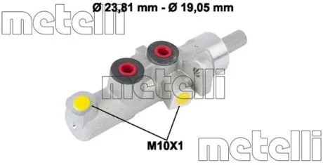 Циліндр гальмівний головний METELLI 050773