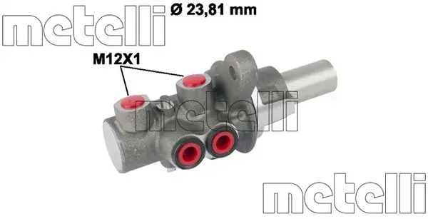 Циліндр гальмівний (головний) Fiat Doblo/Opel Combo 10-23 (d=23.81mm) METELLI 050779 (фото 1)