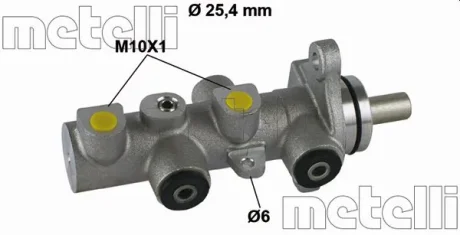Циліндр гальмівний головний METELLI 050789