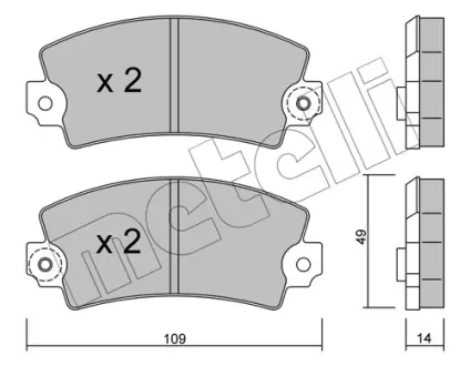 Колодки гальмівні METELLI 2200051