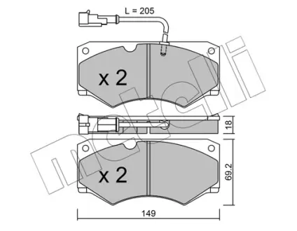 Колодки гальмівні METELLI 2200147