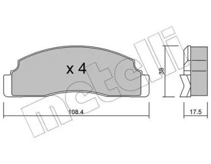 Колодки гальмівні METELLI 2200220