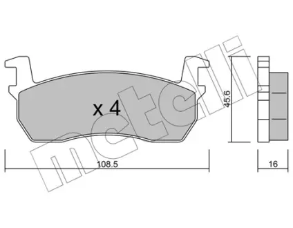 Колодки гальмівні METELLI 2200340