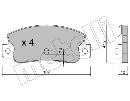 Колодки гальмівні METELLI 2200350