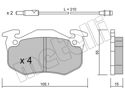 Колодки гальмівні METELLI 2200362