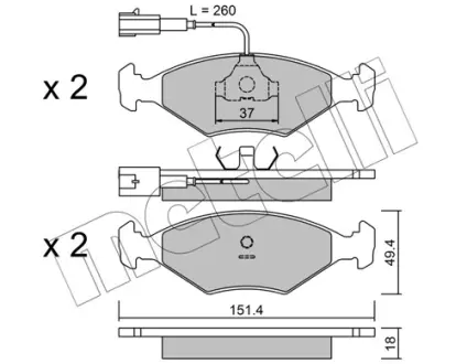 колодки тормозные METELLI 2200571