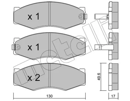Колодки гальмівні METELLI 2200661
