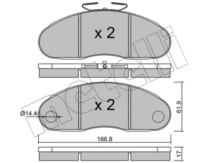 Колодки гальмівні METELLI 2201112