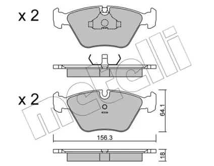 Колодки гальмівні METELLI 2201222