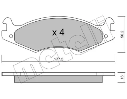 Колодки гальмівні METELLI 2201330