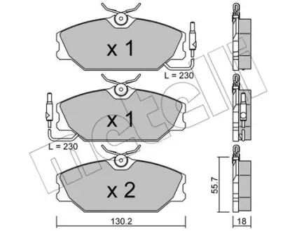 Колодки гальмівні METELLI 2201421