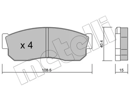Колодки гальмівні METELLI 2202020